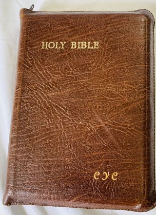 Vintage Leather Cambridge Holy Bible,  Red Letter Edition,  Concordance