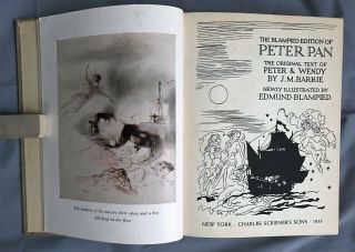 J.  M.  BARRIE Peter Pan and Wendy Illustrated by Edmund Blampied Hardcover 1953 3