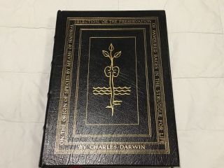 1976 Easton Press On The Origin Of The Species Charles Darwin Leather Book