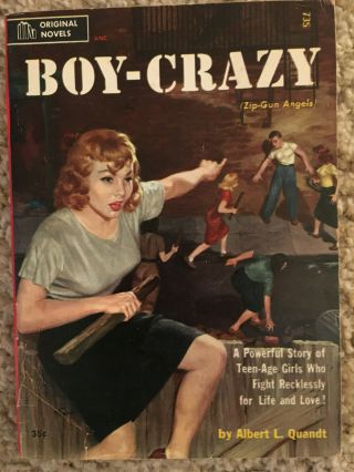 Vintage Digest Sized Paperback Pb Book - Boy - Crazy Albert Quandt Novels