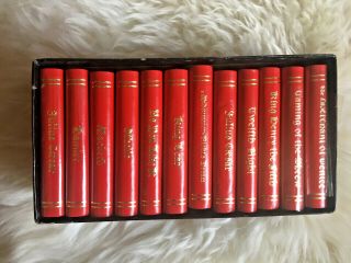 Burgess & Bowes Complete Set Of 12 Shakespeare Midget Classics Leather Bound