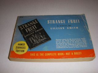 Strange Fruit By Lillian Smith,  Armed Services Edition 972,  1944,  Vintage Pb
