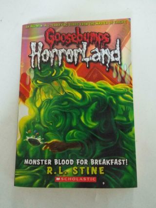 Goosebumps Horrorland Signed By R.  L.  Stine Monster Blood For Breakfast