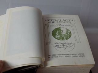 Egyptian Myth and Legend by Donald A Mackenzie printed 1920 1st edition 5
