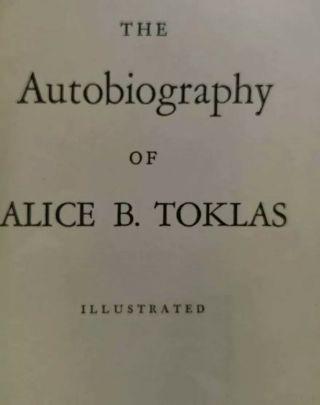 The Autobiography Of Alice B.  Toklas,  First Edition,  Hardback.
