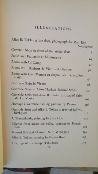 The Autobiography Of Alice B.  Toklas,  First Edition,  Hardback. 7
