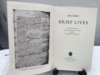 Two Folio Society books Aubrey’s Brief Lives & Jerome’s Three Men In A Boat 3
