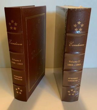 Eisenhower: Volumes 1 And 2 By Stephen Ambrose,  Leather Bound Easton Press