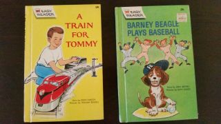 Vintage Wonder Books - Easy Reader - Barney Beagle (1963) & Train For Tommy (1962)
