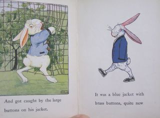 Vtg Three Book Set Peter Rabbit and Pa Goes to School Tales of 1916 - 17 7