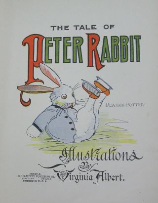 Vtg Three Book Set Peter Rabbit and Pa Goes to School Tales of 1916 - 17 8