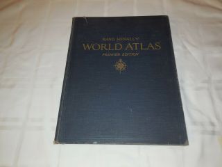 Rand Mcnally World Atlas.  1949.  Premier Edition