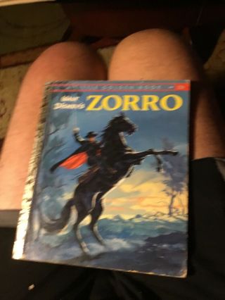 Walt Disney Zorro 1958 Little Golden Book D68 First Edition " A " John Steel Cover