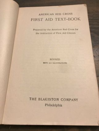 1940 American Red Cross First Aid Text - Book Revised WW2 Vintage 5