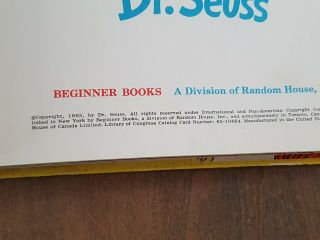 Dr Seuss FOX in SOCKS 1st edition - 1965 Hardcover w/ Dust Jacket - Beginner Books 4