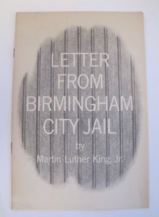 1963 Letter From Birmingham Jail Pamphlet Martin Luther King Jr Civil Rights