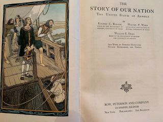 Intake THE STORY of OUR NATION reader/text 1929 3rd ed with colored illustration 3