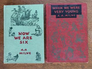 “when We Were Very Young & Now We Are Six " Milne Classic Winnie The Pooh 1950