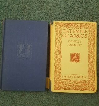 2 The Temple Classics Books Paradico Of Dante Alighieri & Inferno Alighieri 1958