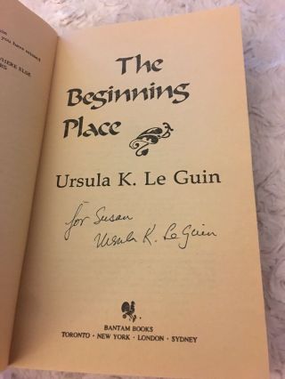 Signed The Beginning Place By Ursula K.  Le Guin