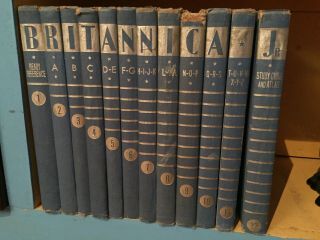 1947 Encyclopedia Britannica Jr.  Complete Set 12 Volumes
