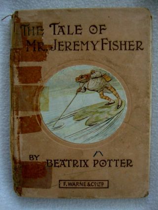 Antique 1906 Antiquarian Hardback Book Tale Of Mr.  Jeremy Fisher Beatrix Potter