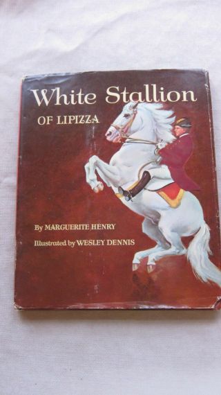 Old Book White Stallions Of Lipizza By Marguerite Henry 1965 Dj Gc