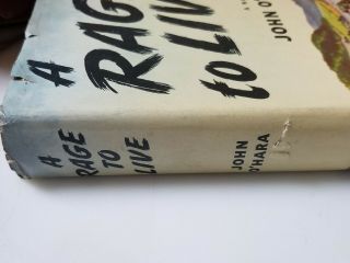 A Rage To Live John O ' Hara First Edition With Dust Jacket 2