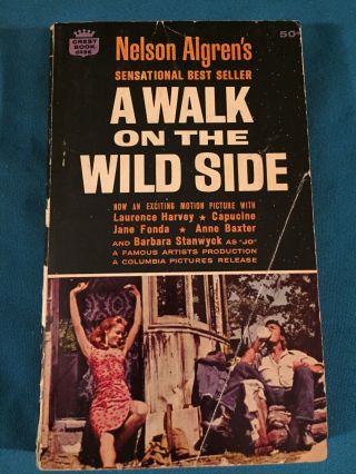A Walk On The Wild Side By Nelson Algren Crest Book D496 Movie Tie - In Cover