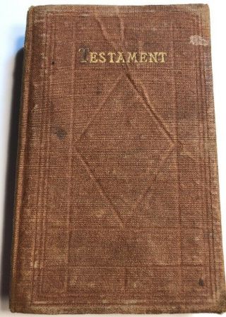 Civil War Era Pocket Testament 1860 American Bible Society York