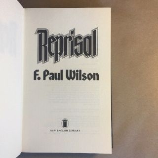 Reprisal by F.  Paul Wilson (Hardcover in Jacket,  UK Book Club Edition) 4