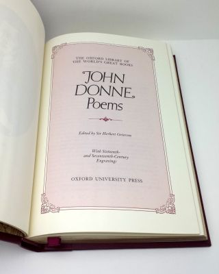 Franklin Library JOHN DONNE POEMS (Oxford Library) 1/4 Leather – VGC 6