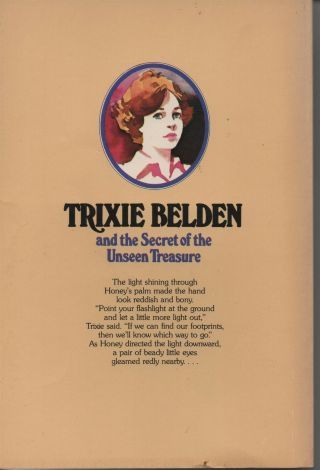 Trixie Belden 19 THE SECRET OF THE UNSEEN TREASURE Kathryn Kenny 1977 First NF 2