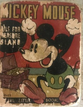 Mickey Mouse Sails For Treasure Island – Big Little Book - Walt Disney – 1st Ed