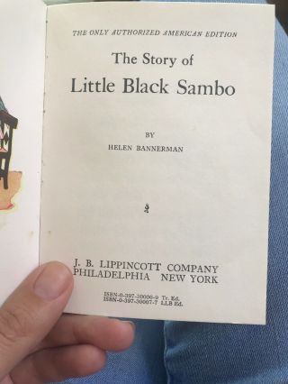 Old THE STORY OF LITTLE BLACK SAMBO Book HELEN BANNERMAN BLACK LITERATURE BOY, 2