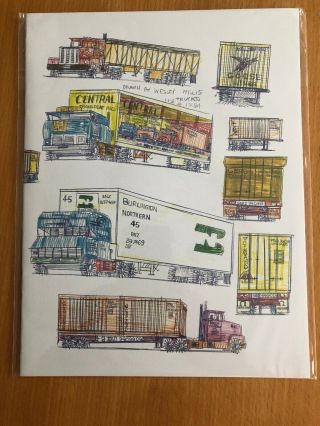 Wesley Willis: Trucks,  A Book Of Drawings By Wesley Willis,  First Edition 2016