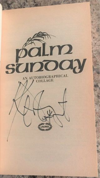 SIGNED by Kurt Vonnegut - Palm Sunday 2