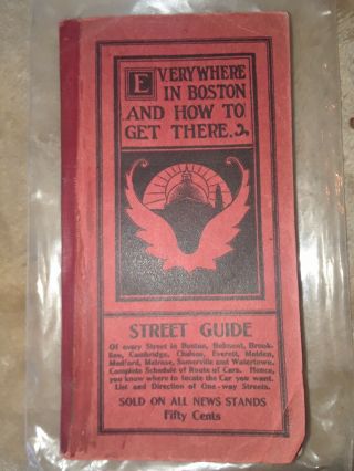 Copyright 1913 Vintage Guide Book Everywhere In Boston And How To Get There