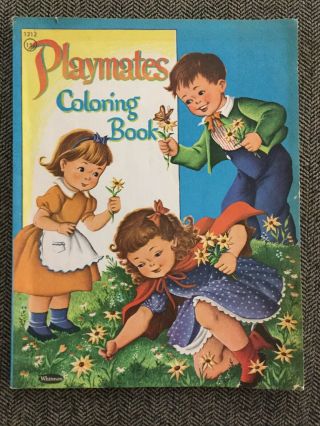 Vintage 1958 Playmates Coloring Book Whitman Publishing