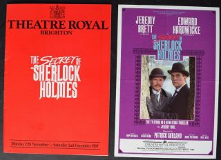 Arthur Conan Doyle,  Secret Of Sherlock Holmes,  Theatre Programme,  Jeremy Brett