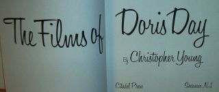 Doris Day - The Films Of Doris Day Hardcover Book,  Christopher Young,  1st Edition