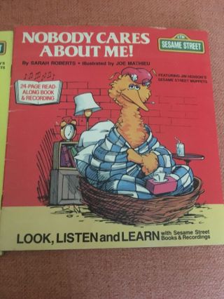 Vintage Sesame Street Look Listen And Learn Books Cassettes Not 2