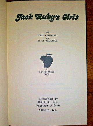 Jack Ruby ' s Girls by Hunter and Anderson,  Hardcover 1970,  1st Edition 2