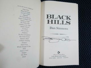 AUTHOR SIGNED BOOK: DAN SIMMONS BLACK HILLS 1ST ED HC 2