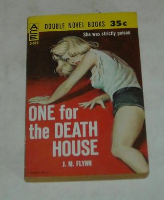 Unread 1961 Ace Double Novel Sleaze Pb Sexy Gga Cover One For The Death House