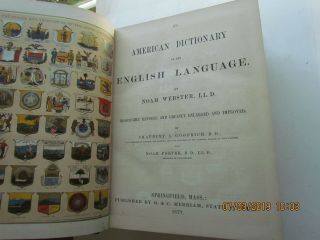 Dictionary of the English Language by Noah Webster 1875 rebound 1911 6