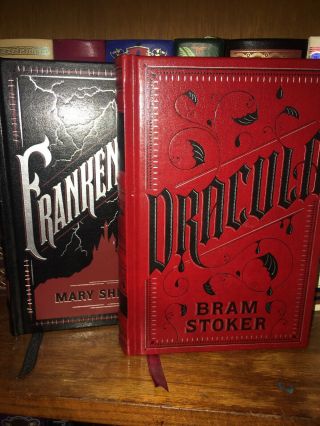 Dracula And Frankenstein By Stoker & Shelley Leather Bound Collectible Set