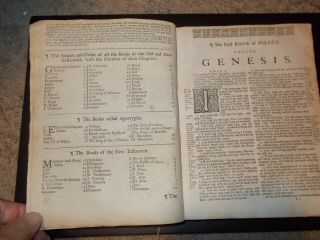 1755 King James Bible - Old Testament - Genesis - Job Complete - Baskett - w/Title 3