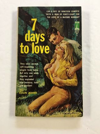 7 Days To Love Colin Johns Vintage Sleaze Gga Paperback Beacon