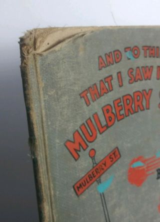 Old Dr Seuss And To Think I Saw It On Mulberry Street 1937 8th Printing Ex - Lib 2